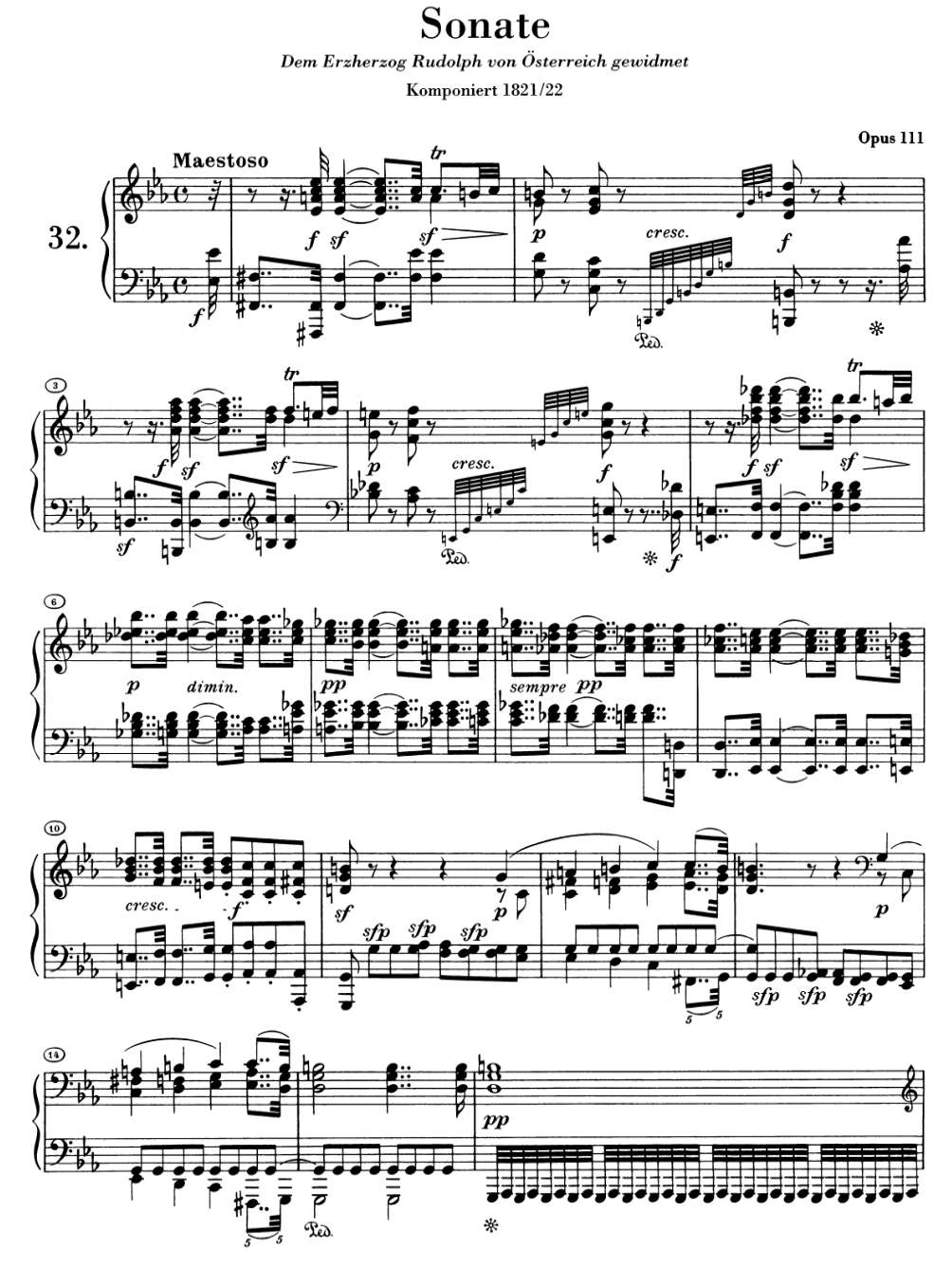 贝多芬第三十二钢琴奏鸣曲