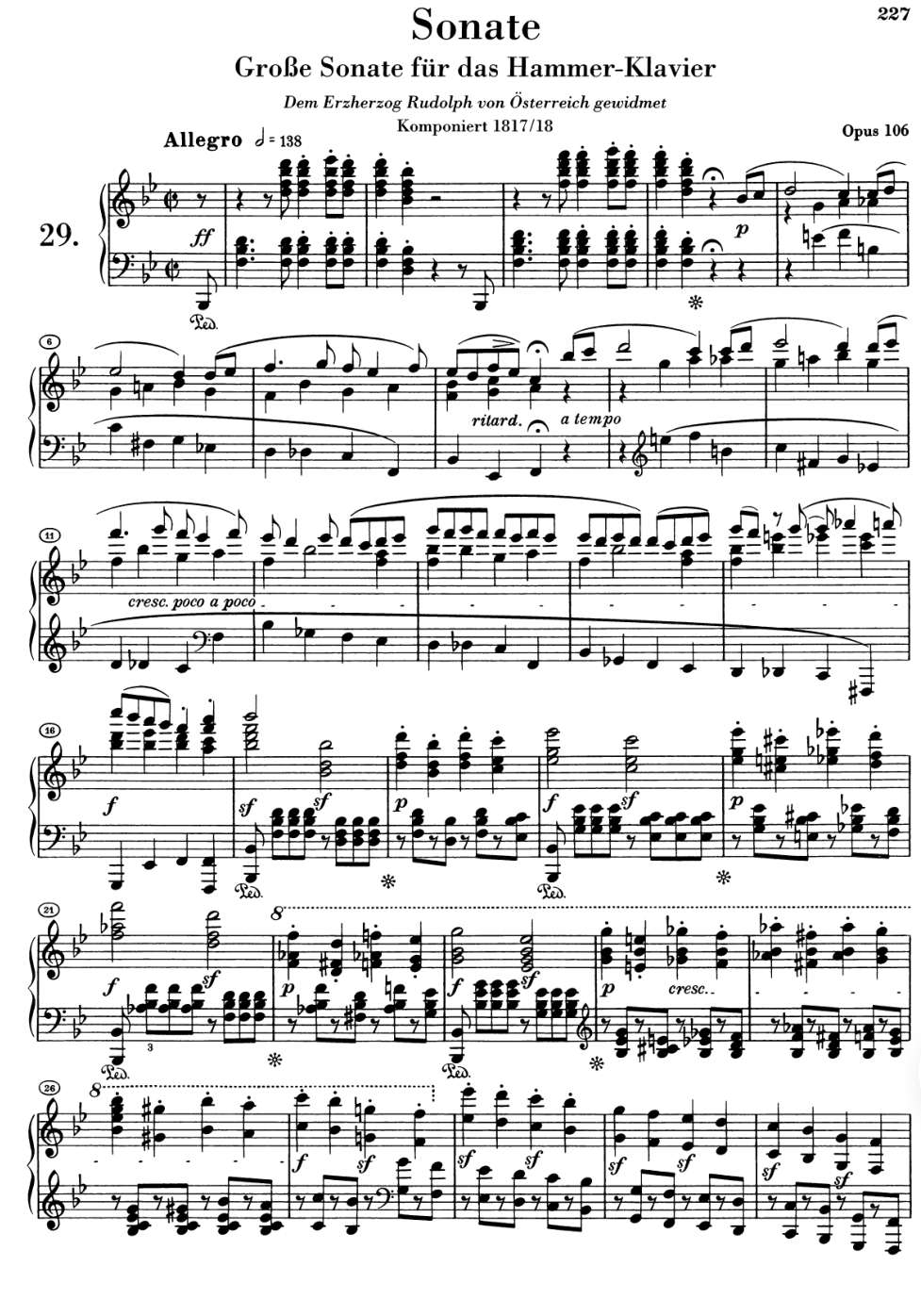 贝多芬槌子键琴大奏鸣曲