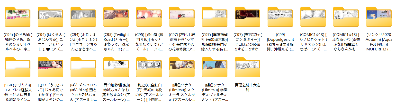 汉化碧蓝航线本子合集0.3G