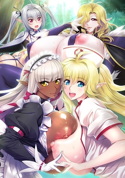 [雷电字幕组]OVA ようこそ！ スケベエルフの森へ ＃4 エルフもダークエルフも仲良く子作り！ 救世主様と『ハーレム生活』
