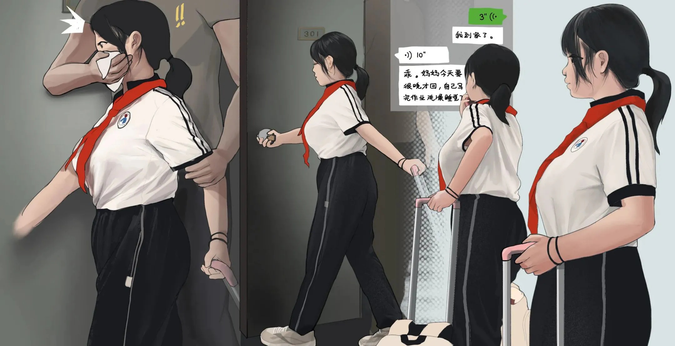 一人で下校中の巨乳JS6|独自放学中的巨乳小学女生6