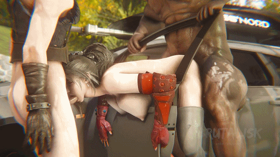 [3D/NTR/CV]  伊芙+渡鸦+爱丽丝+蒂法 性感女神姐妹花黑色巨根侵犯中出