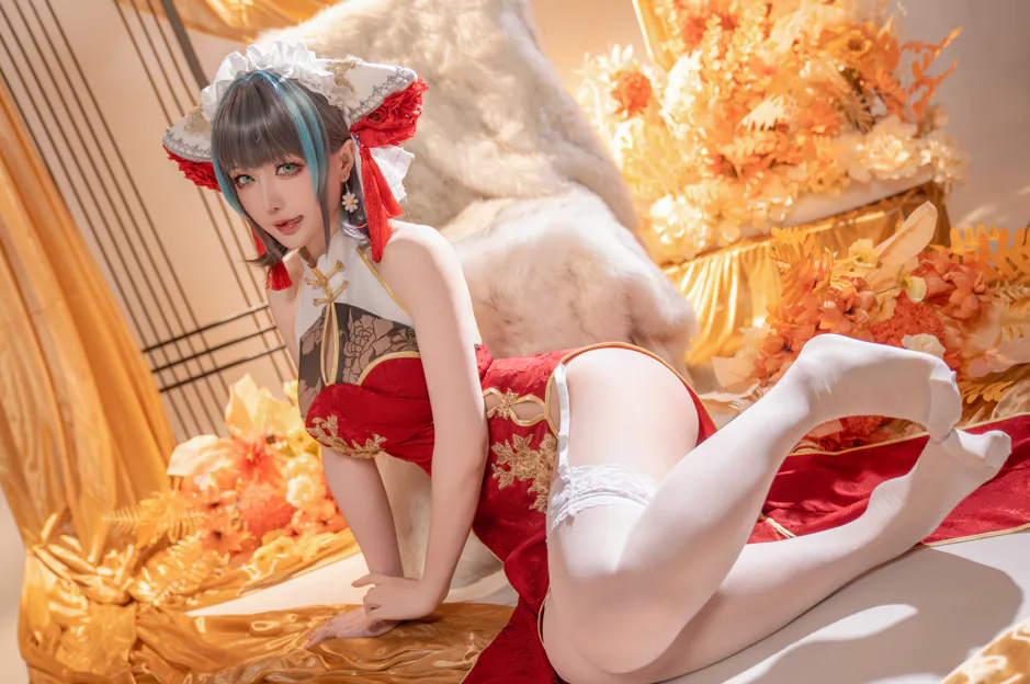 Hoshilily (星之迟迟) cosplay Cheshire - Azur Lane